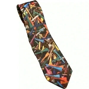 RALPH MARLIN Vintage 1993 Golf Tee Tie Exc Con